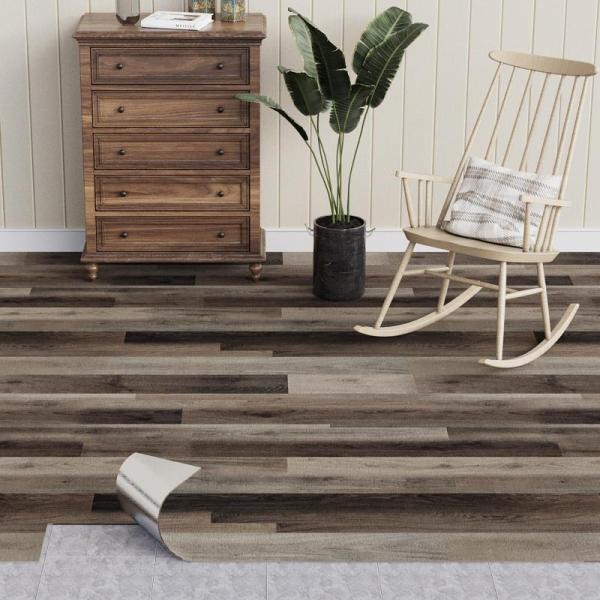 Home Improvement - Homease Vinyl Plank Rolls, Oxdigi Wood Floor Tiles Peel and Stick - MSRP $1,159