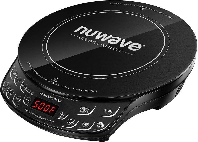 Home - Nuwave Flex Precision Induction Cooktop, Gotham Steel 9.5" Hammered Pan - MSRP $1,009