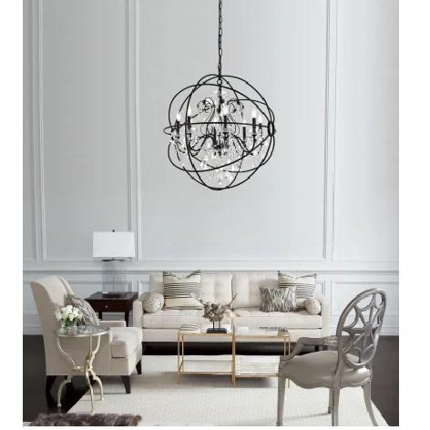 Elegant Lighting LD8801D32BK Crystal Chandelier - MSRP $788