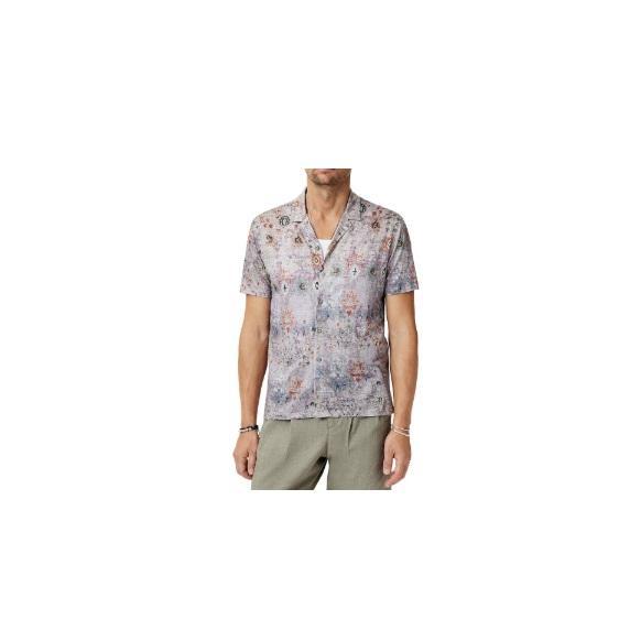 Apparel- John Barvatos Espino Linen Printed Camp Shirt, Ralph Lauren, TravisMathew, Elwood, Nike - Original MSRP $1,789