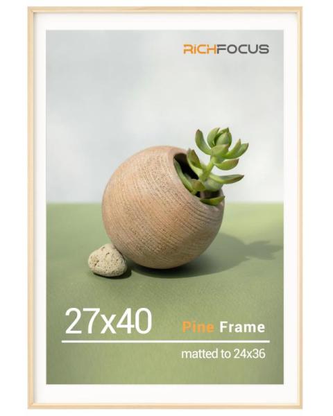 RICHFOCUS 27x40 Picture FrameSolid Pine Wood 27x40 inch - MSRP $75