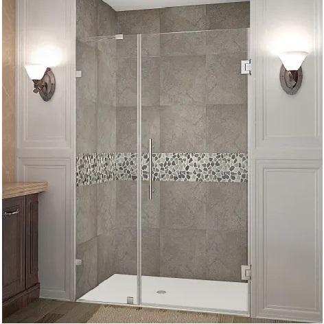 Aston SDR985-CH-40-10 Frameless Hinged Shower Door with Clear Glass - MSRP $646