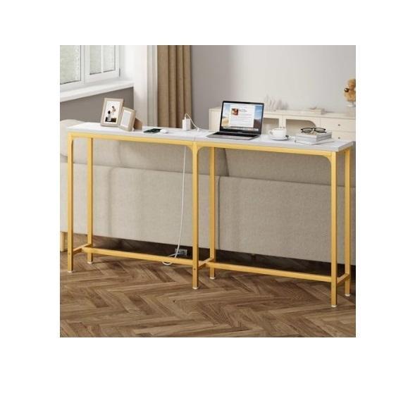 HOOBRO 5.9"W Charging Station 70.9"Long Narrow Behind Couch Table/Skinny Console Table  - MSRP $59