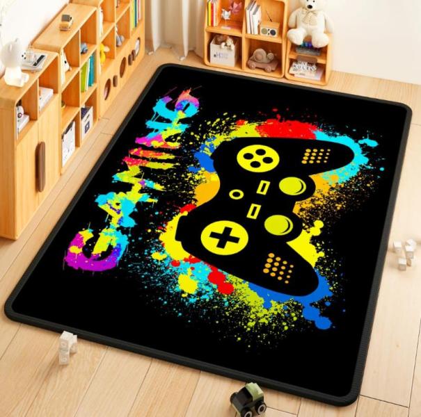 Area Rugs - Blivonta Fluffy Area Rugs, Boho Floral Bedroom Rugs, Gamer Gaming Area Rugs - MSRP $4,910