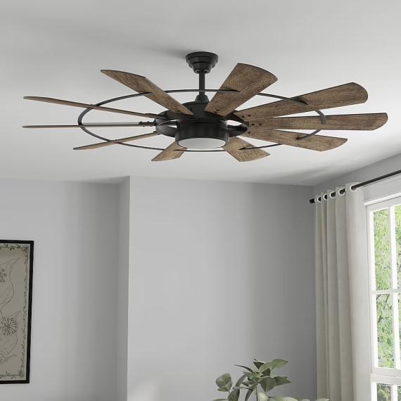 Henderson 60" Ceiling Fan, Hartford Closet Shelving System, Prescott Venetian Bronze Handleset - MSRP $2,460