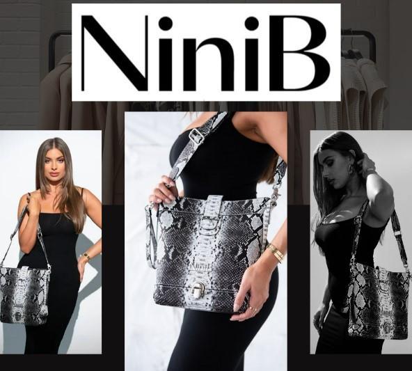Luxury Black White Snake Print Handbag - New - MSRP $7,200 -Yours $750