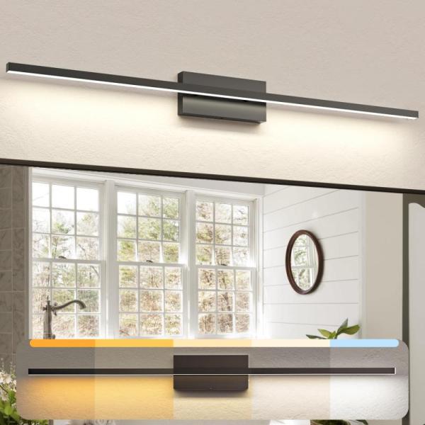 NIORSUN 48 inch Black Bathroom Vanity Light30W 5CCT - MSRP $114