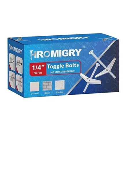 Home Improvement - HROMIGRY 1/4"x3" Toggle Bolts, 11-Piece Silicone Caulking Tool Kit - MSRP $3,872
