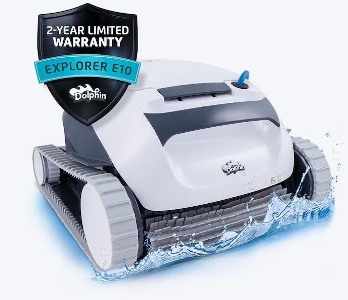 Dolphin Explorer E10 30ft 16in Robotic Pool Vacuum, Wagner Flexio 3500 Electric Handheld Paint Sprayer - MSRP $4,130