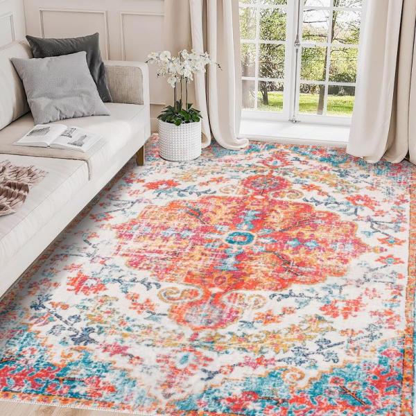 Furniture - VFROO 6x9 Machine Washable Area Rug, Vhong Boho Rugs Washable 5x7, Hedlive Vintage 6x9 Rug - MSRP $7,830