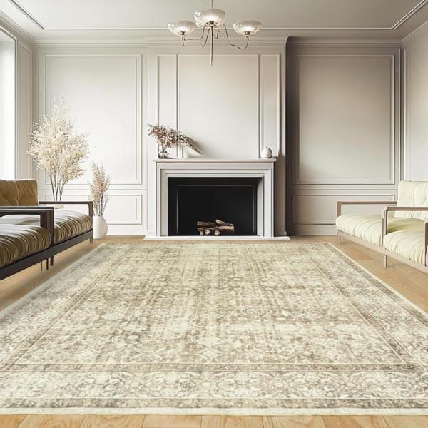 Furniture - Xexsin 9x12 Washable Vintage Floral Area Rugs, Yitong Angel 18in & 14in Queen Bed Frames,  - MSRP $3,449