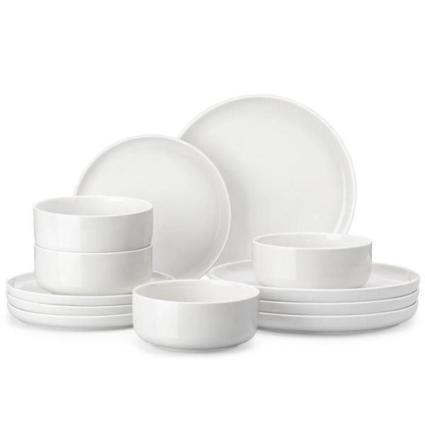 Kitchen - MALACASA Plates & Bowls Set, Solino Home Linen Striped Table Runner 108inL, Boxiki Kitchen  - MSRP $7,559