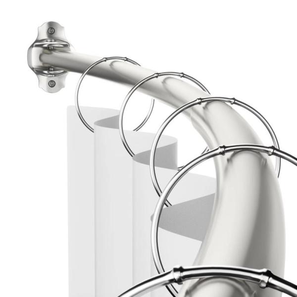 Mcrbeay Curved Shower Curtain Rod Adjustable 40-72 inches - MSRP $33