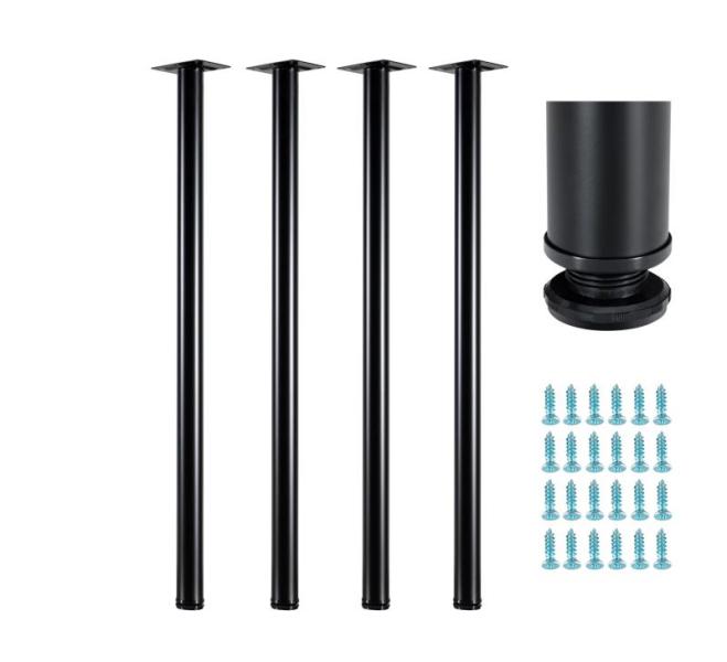 WUHUANGKAKA 36in Table Legs, Adjustable Metal Desk - MSRP $60