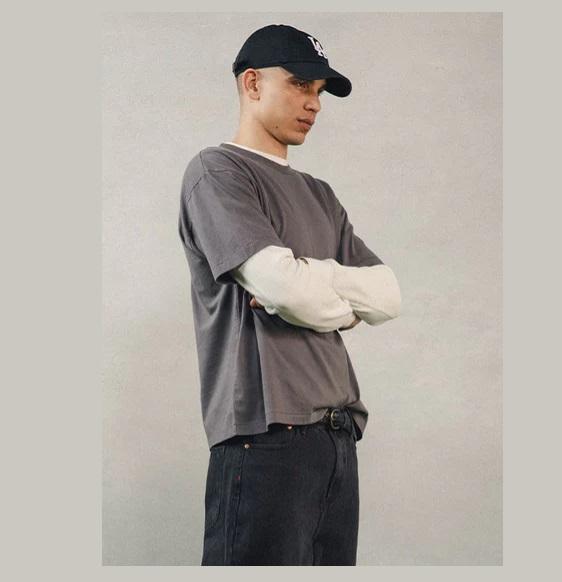 Elwood Core Oversize Cotton Jersey Grey T-Shirt & Assorted Apparel - Original MSRP $1,210