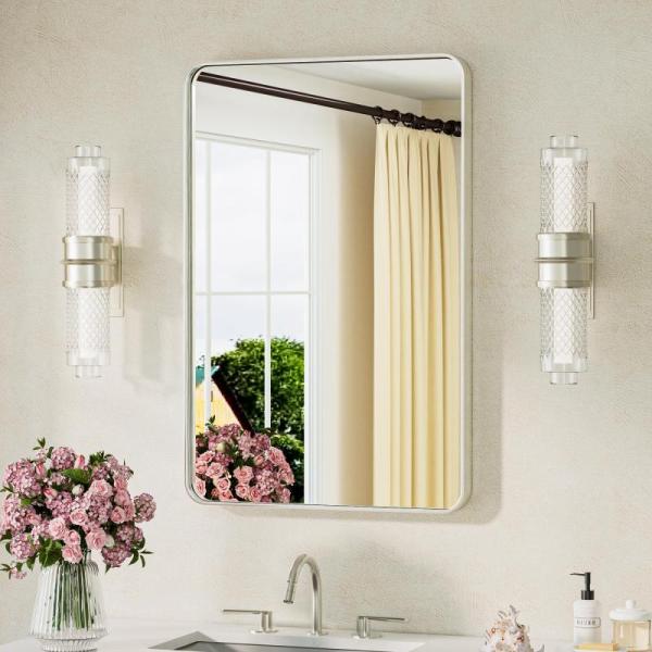 TETOTE Brushed Nickel Bathroom Mirror 20 x 30 Brushed - MSRP $69