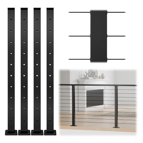 Home Improvement - Cable Railing Posts, LED Parking Lot Lights, 14" Modern Industrial Pendant Lights - MSRP $5,588