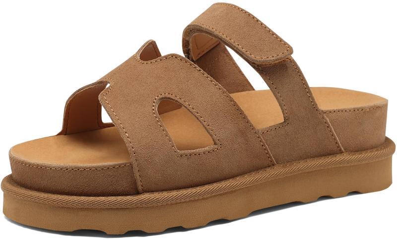 Shoes - Thick Platform Slide Sandals, Oakmoo Black Flats, Extra Wide Work Boots - MSRP $31,782