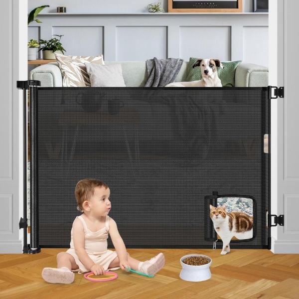 Retractable Baby Gate, w/Door - MSRP $30