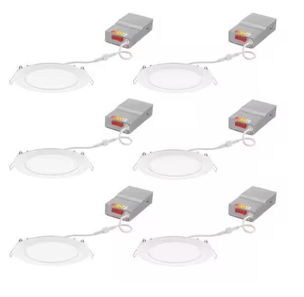 Lighting & Electrical- Juno Canless Integrated LED White Recessed Light Trims, Feit Electric, Artika -Est Retail $1,836