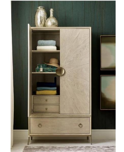 Truckload - Furniture - Comisha Armoire Deck, Carson High Gloss White Sideboard, Elin 5-Drawer Dresser - MSRP $58,053