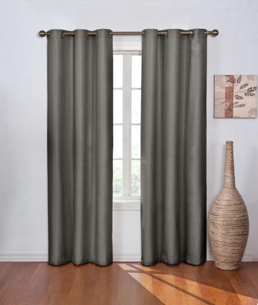 Home - Laura Ashley Tablecloth, ECLIPSE Madison Modern Blackout Window Curtains - MSRP $1,698