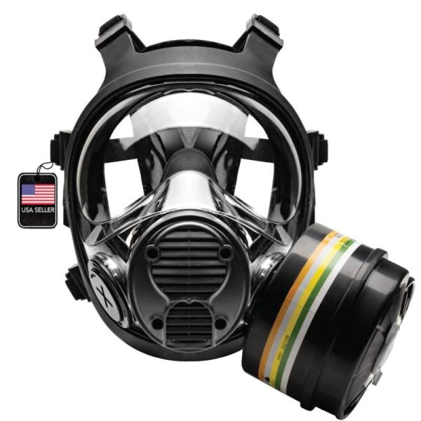 Tools - NB-100 Full Face Tactical Gas Mask Respirator, Skullgard Cap Style Safety Hard Hat - MSRP $4,900
