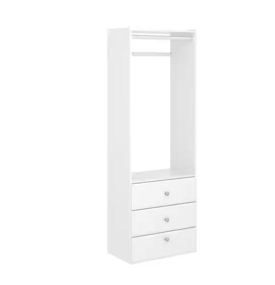 Flooring & Rugs - Closet Evolution Elite 25inW Wood Closet Tower, Lifeproof Slate, TrafficMaster - Est Retail $1,592