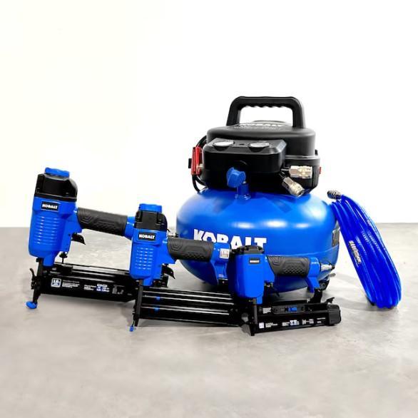 Kobalt Compressor 3 Tool Kit, Craftsman Pole Hedger, Reidsport 44" Ceiling Fan - MSRP $4,479