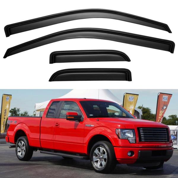 Window Visors Rain Guards for 2004-2014 Ford F150 SuperCab - MSRP $34