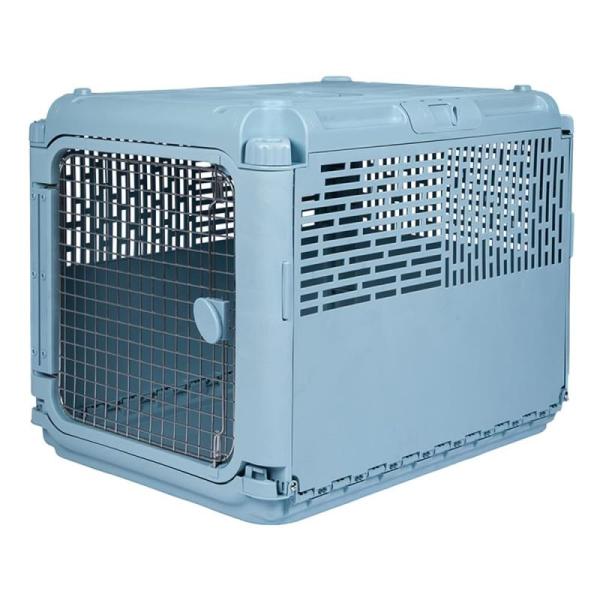 SPORT PET Travel Plastic Kennel, Rolling & Wire Door - MSRP $112