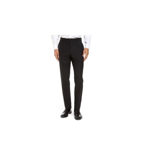 Apparel - Ted Baker London Jefferson Flat Front Solid Wool Dress Pants, Vince, Robert Barakett - Original MSRP $1,769
