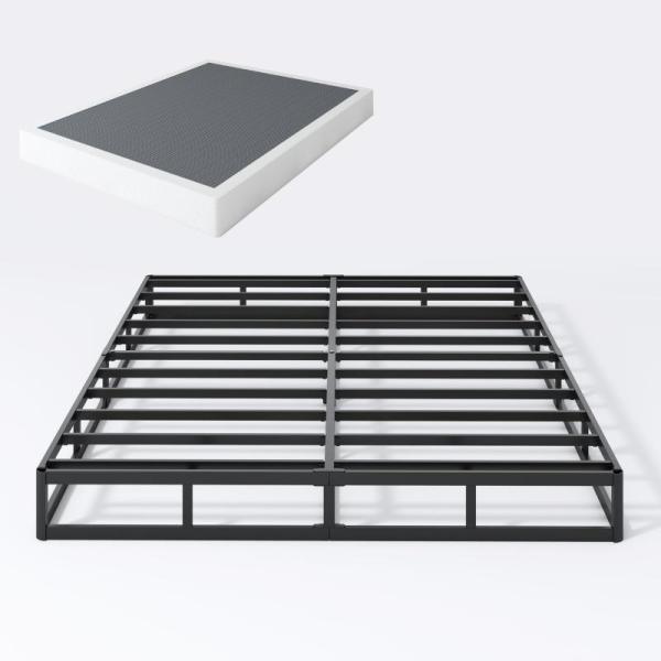 SHLAND 7in Box Spring Full Size Bed Base, 3000lbs Black - MSRP $78