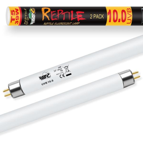 LUCKY HERP 2pk T5 UVB 10.0 Reptile Light, 39W UVA UVB - MSRP $40