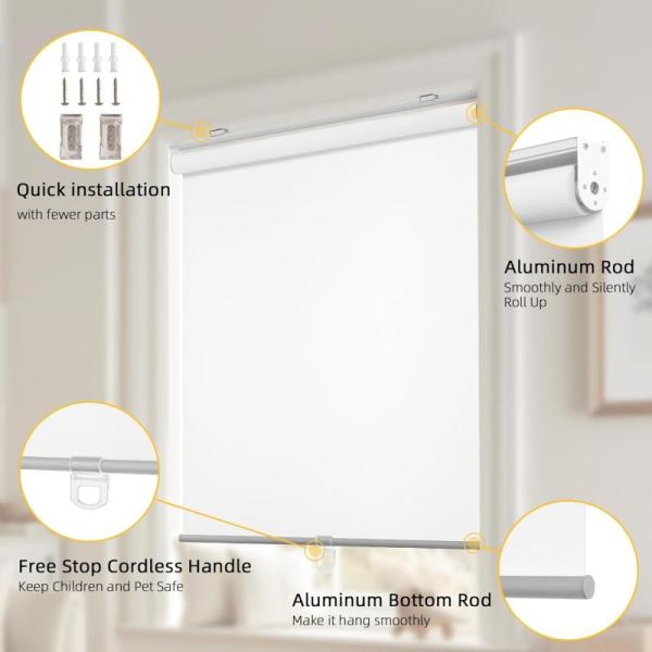 ChrisDowa Cordless Free-Stop100 Blackout Blinds for - MSRP $54