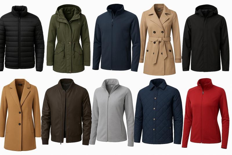 Bulk Lot of 100 Men's & Women's Mixed Jackets & Outerwear