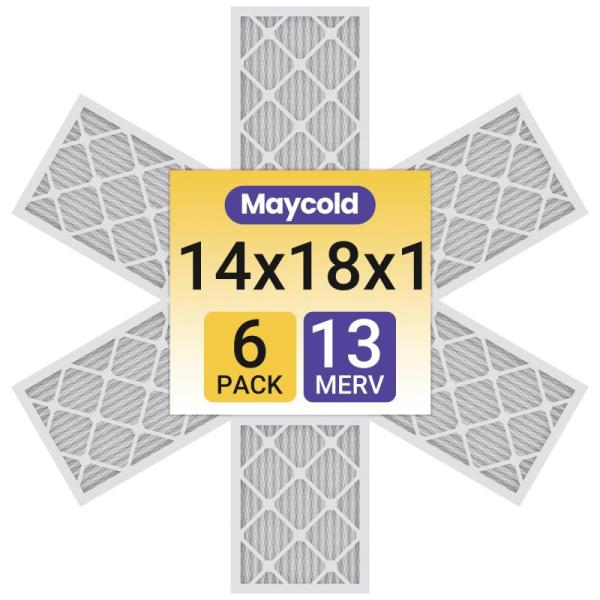 Maycold MERV 13 14x18x1 Air Filter (6-Pack) - MSRP $48