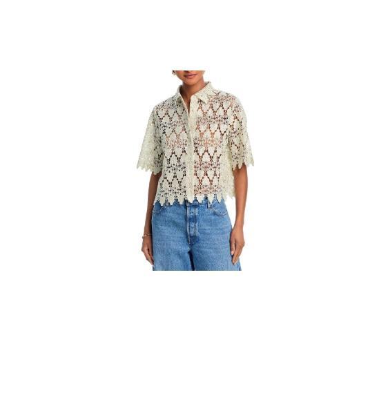 Apparel - Frame Lace Short Sleeve Shirt, Eileen Fisher Petite Slim Ankle Pants, Cami NYC Camisole -Original MSRP $3,272