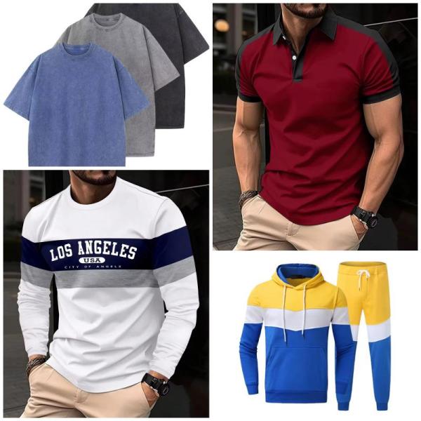 80PCS - Mens Clothing Lot - Hoodies Sweaters Tees Polo Shorts