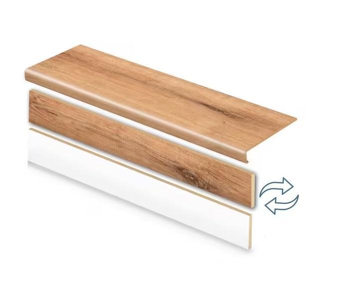 Flooring & Rugs - Cap A Tread Fresh Oak Stair Tread and Reversible Riser Kits, Closet Evolution - Est Retail $1,057