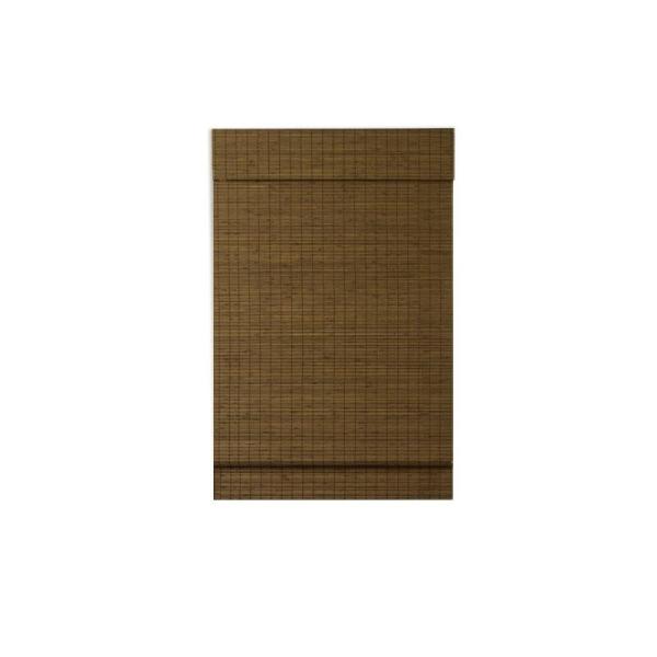 Radiance Custom Cut-to-Width Cordless Maple Cape Cod Flatweave Bamboo Roman Shade - MSRP $56