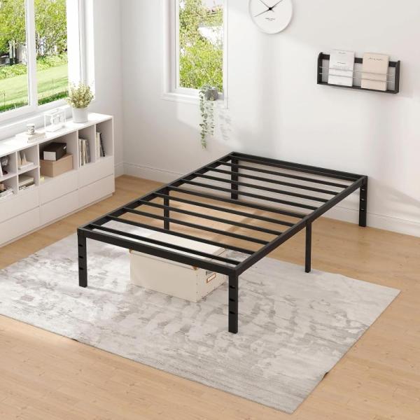 Metal Bed Frame Twin Size Bed Frame with Storage SpaceHeavy Duty Sturdy Mattress FoundationEasy Assembly - MSRP $41