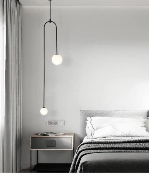 AMARTIZ Black Linear Chandeliers Modern Kitchen Island - MSRP $79