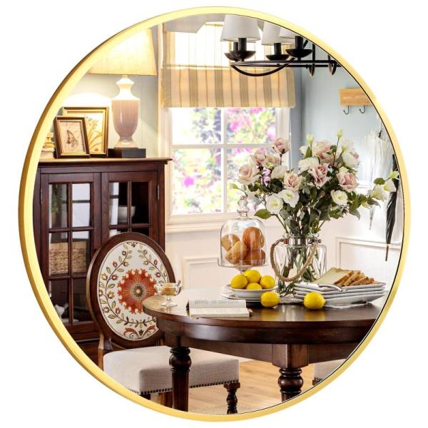 XRAMFY 30" x 30" Round Circle Decorative Wall Mirror - MSRP $49