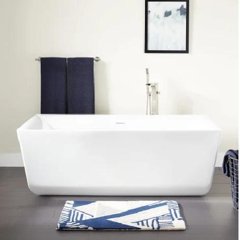 Signature Hardware SHNSFS6734AWH Soaking Bathtub - MSRP $2,449