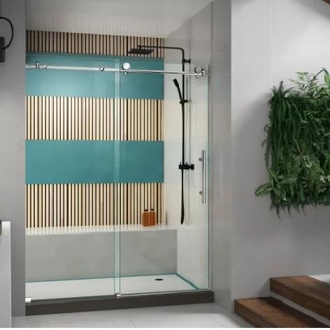 DreamLine SHDR-61607610-08 Sliding Frameless Shower Door - MSRP $1,339
