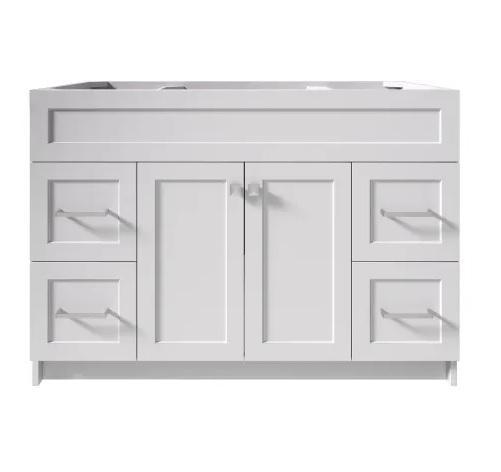 Ariel F048S-BC-WHT Vanity Cabinet - MSRP $828