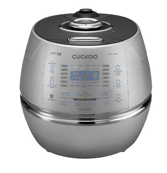Cuckoo CRP-CHSS1009FN 10-Cup Pressure Cooker, Dual Compartment Recycling Trash Can, Decofy End Table - MSRP $1,737