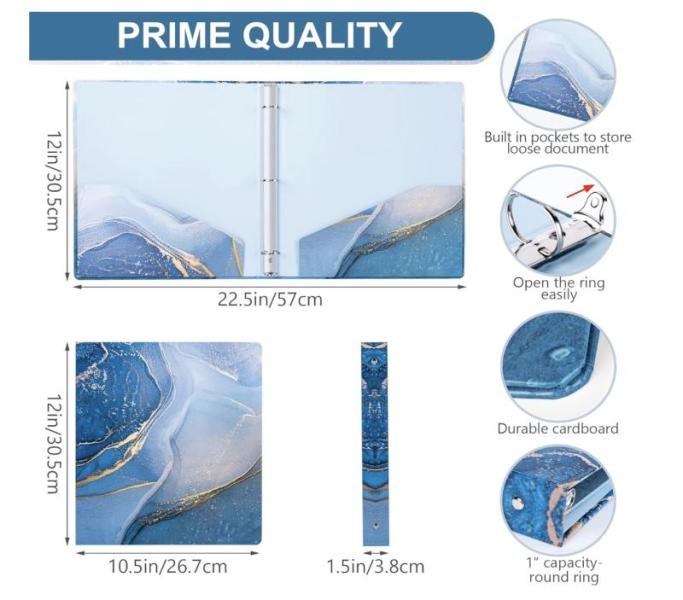 Premium 1-inch Blue Letter-Sized Binders (1,344 Units)- MSRP $21,436