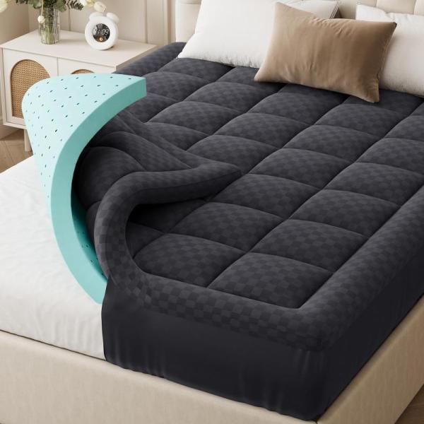 Home - Belffin Queen Size Dual Layer MemFoam Mattress Topper, WENGTIAO Large Wall Decor - MSRP $3,244